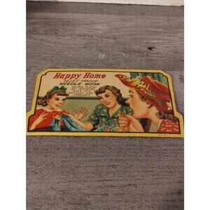 Happy Home Rust Proof Needle Book Nickel Plated Gold Eye Sewing Needles